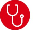 red stethoscope