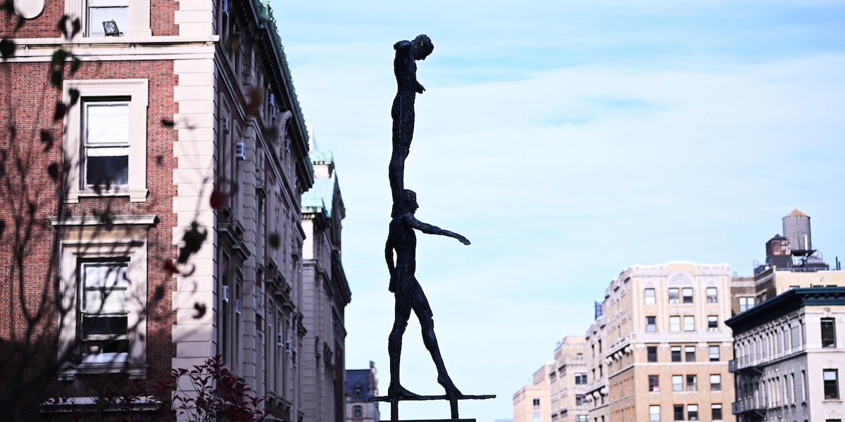 Trapeze artists on campus