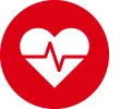 Heart with a monitor line through it