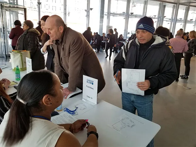 Expo learning about jobs in facilities